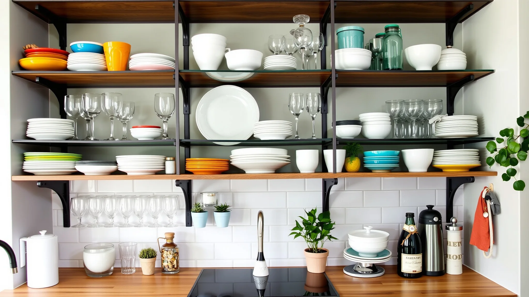 6. Open Shelving