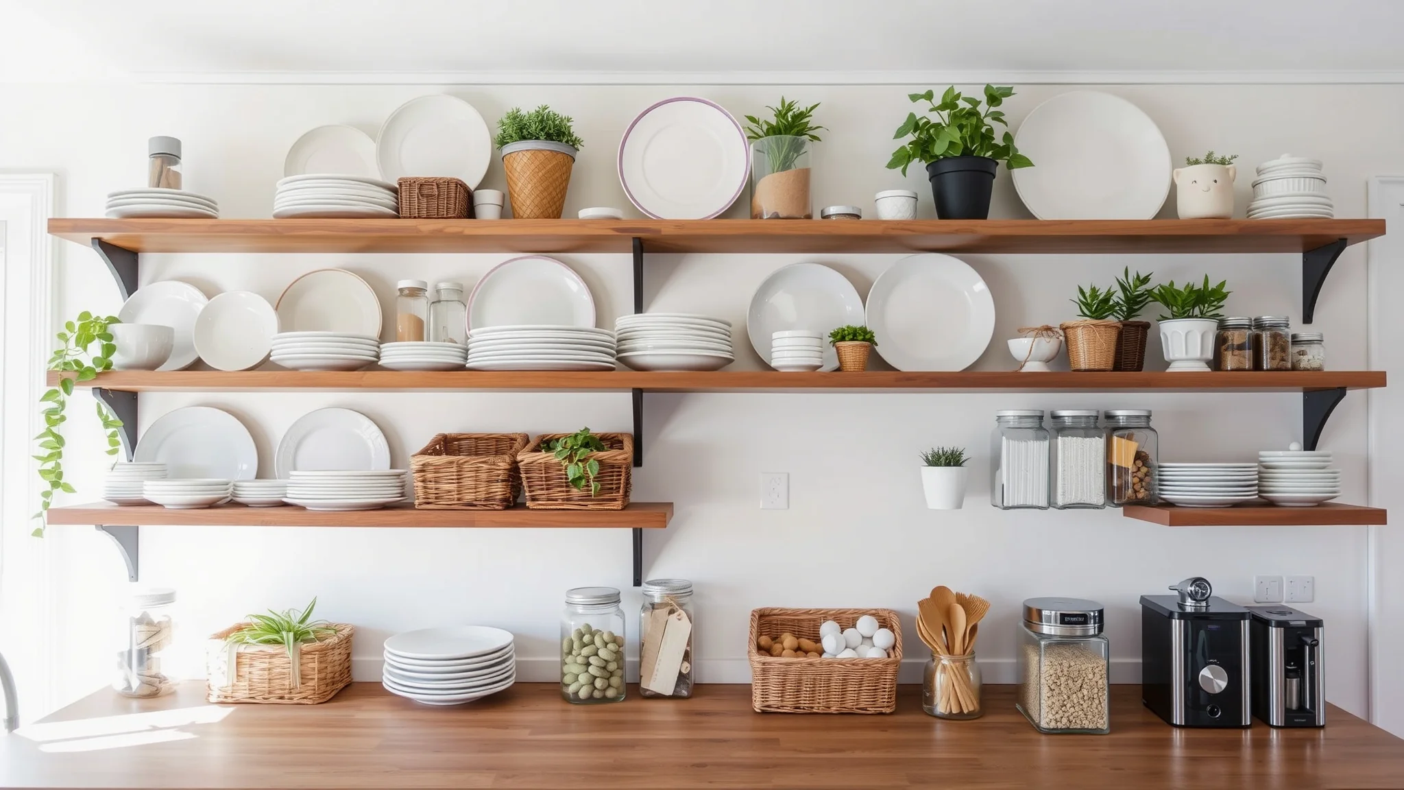 7. Open Shelving