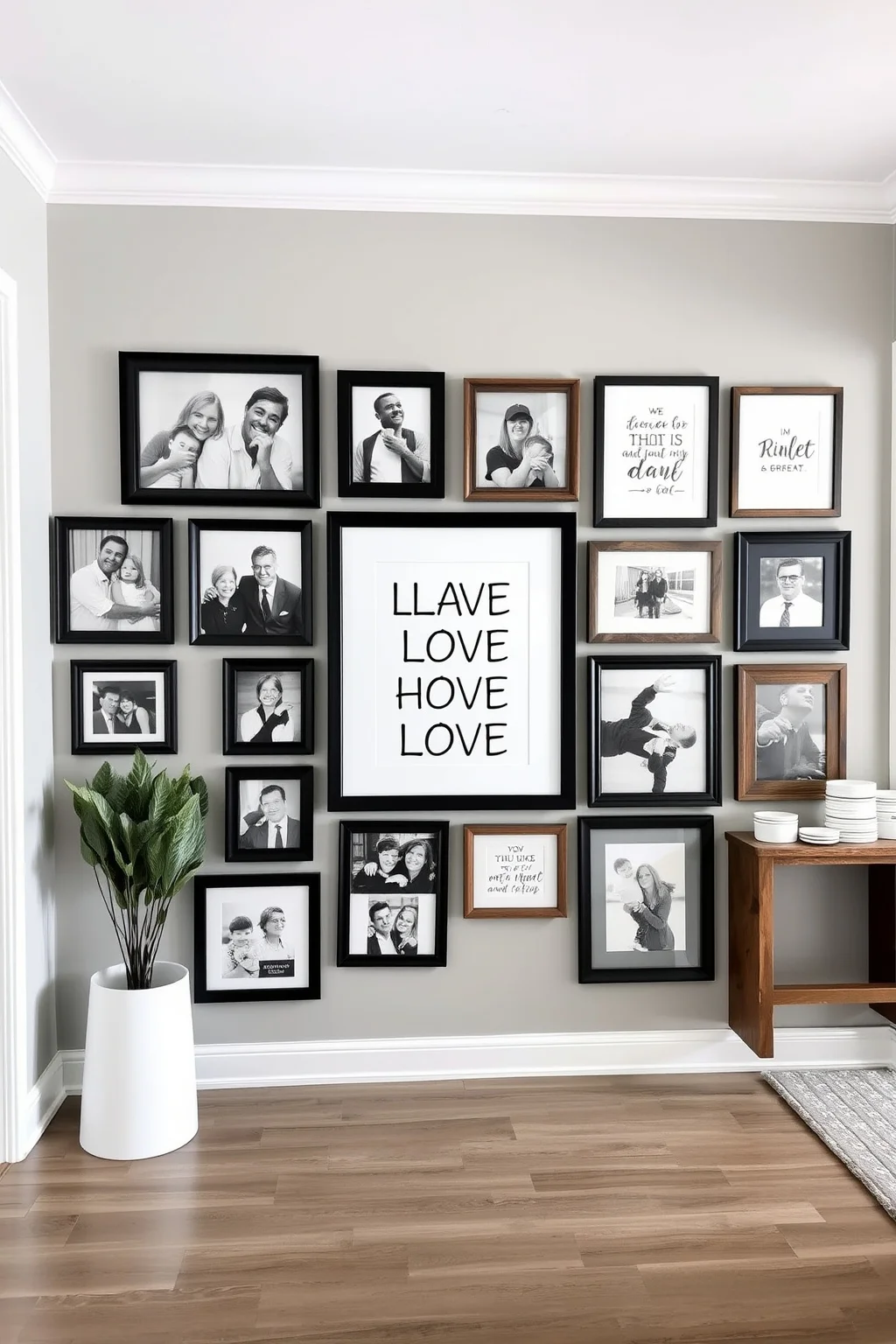 1. Black and White Gallery Wall