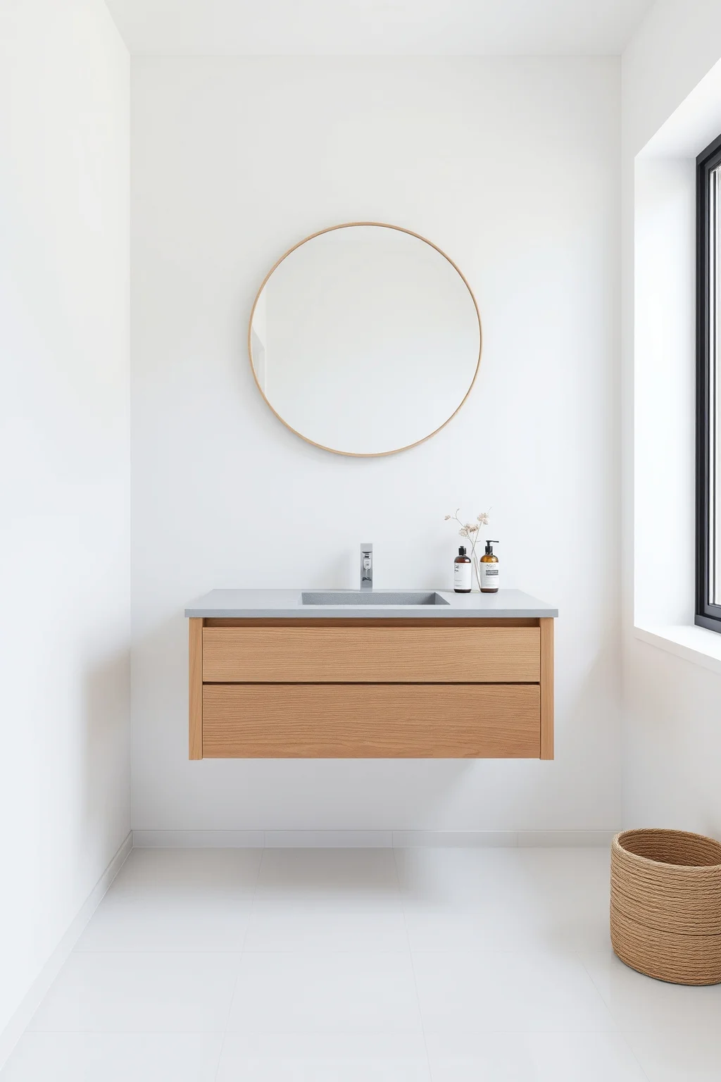 1. Minimalist Floating Vanities