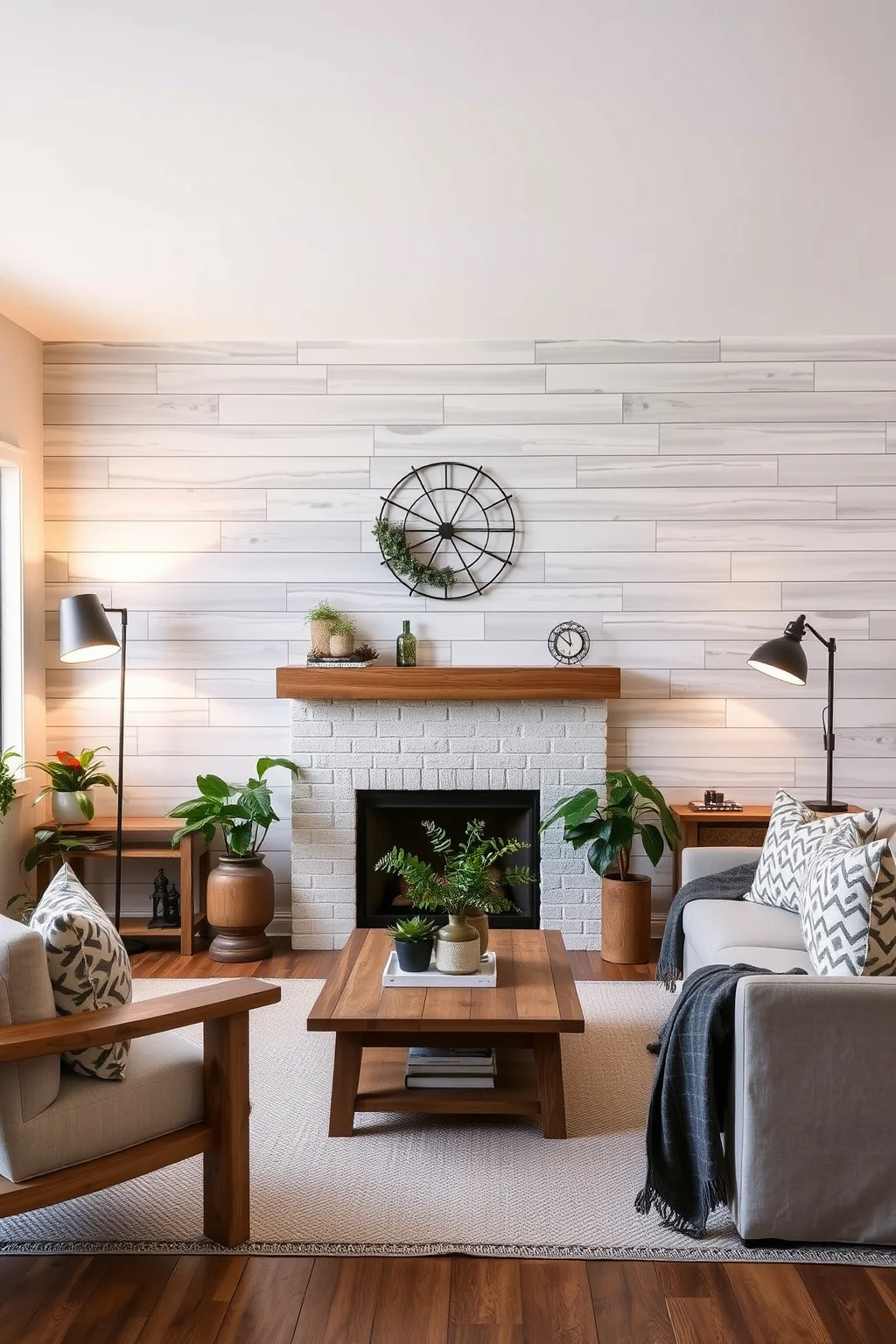 1. Shiplap Pattern Wallpaper
