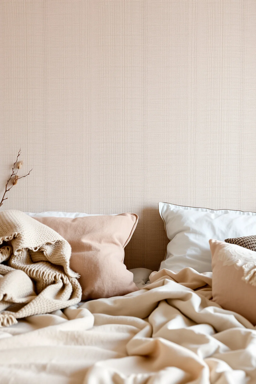 10. Textured Linen Wallpaper