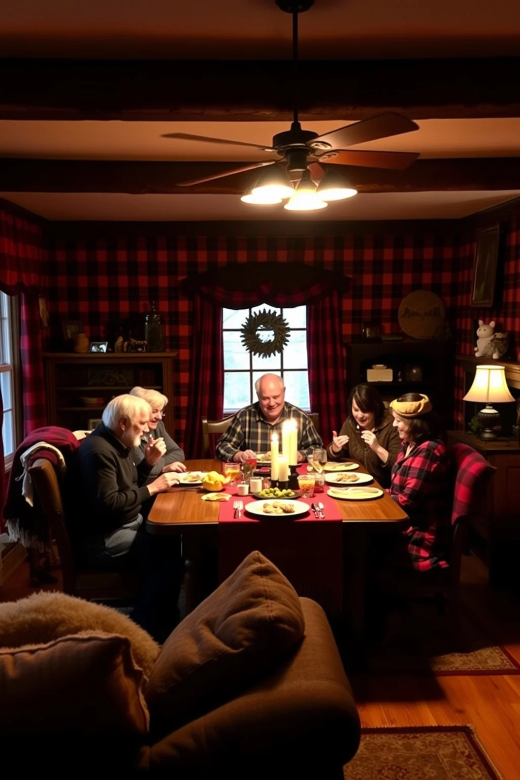 11. Rustic Plaid Wallpaper