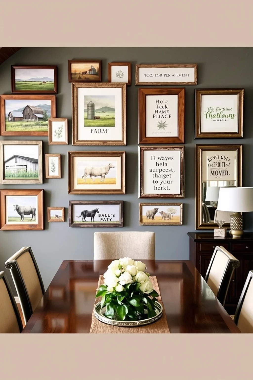 12. Farmhouse-Inspired Wall Art