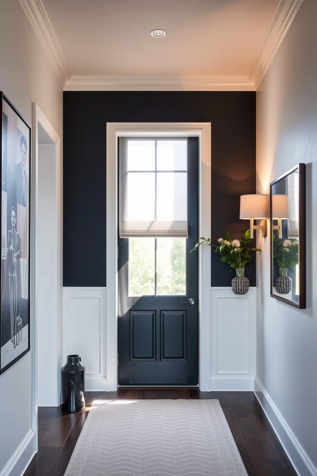 12. Monochrome Accent Walls