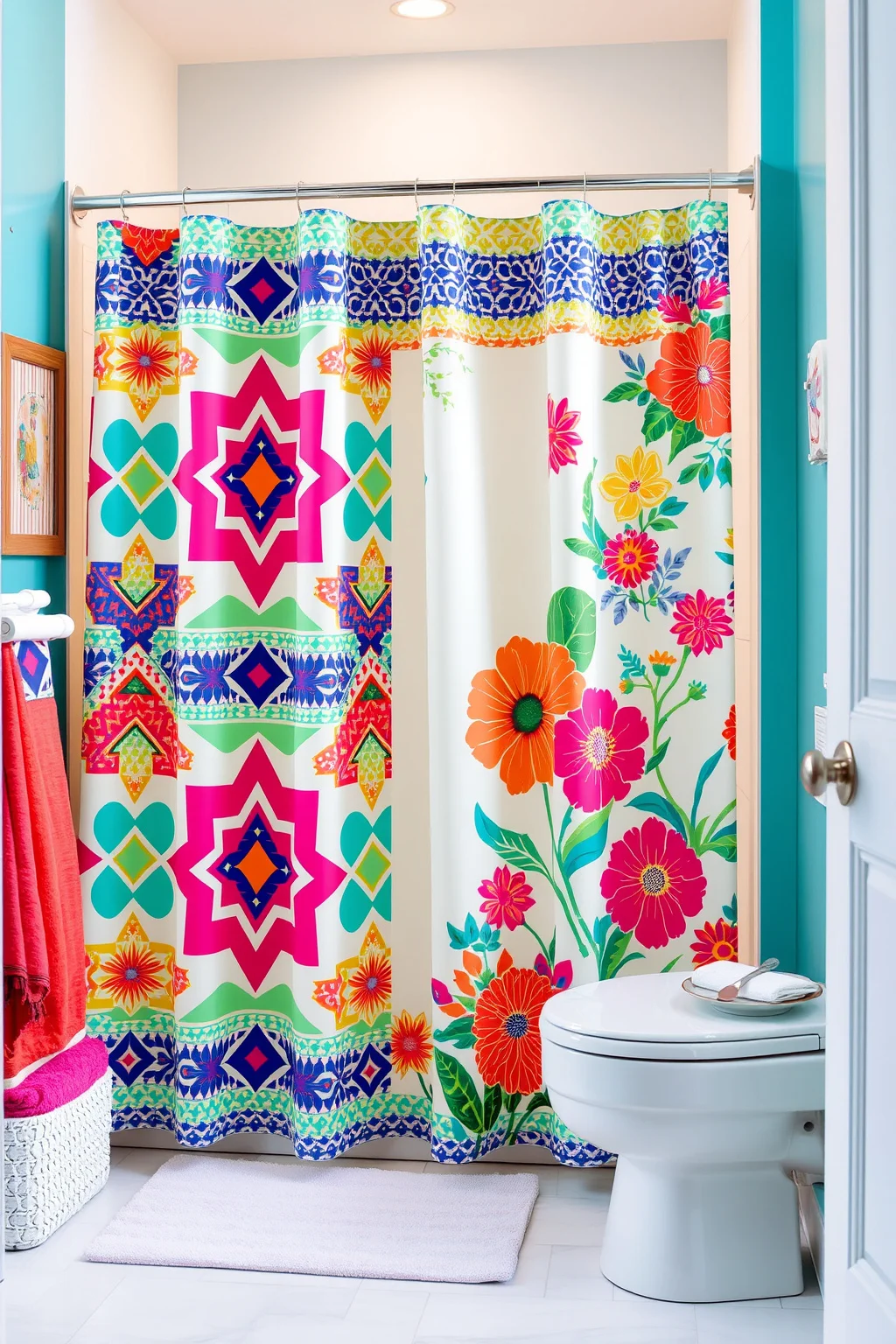 13. Bold Shower Curtains