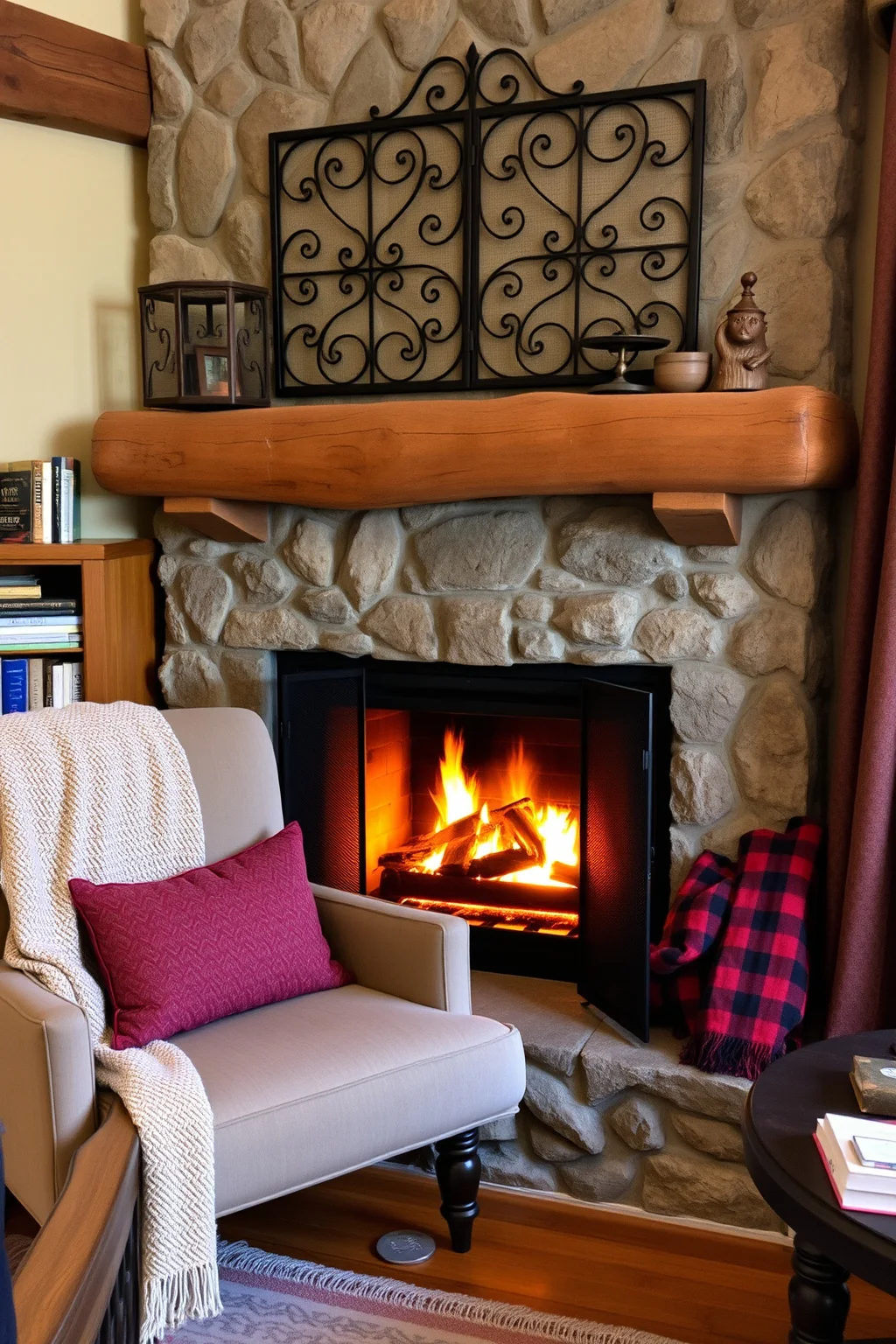 13. Cozy Fireplace Corner