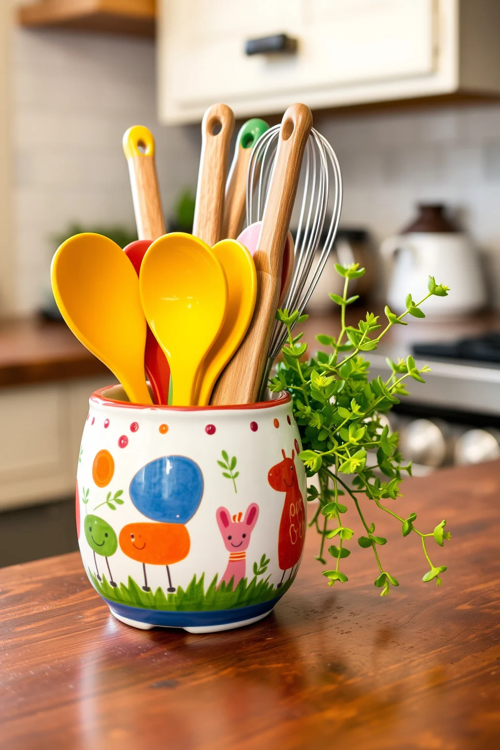 13. Playful Utensil Holder