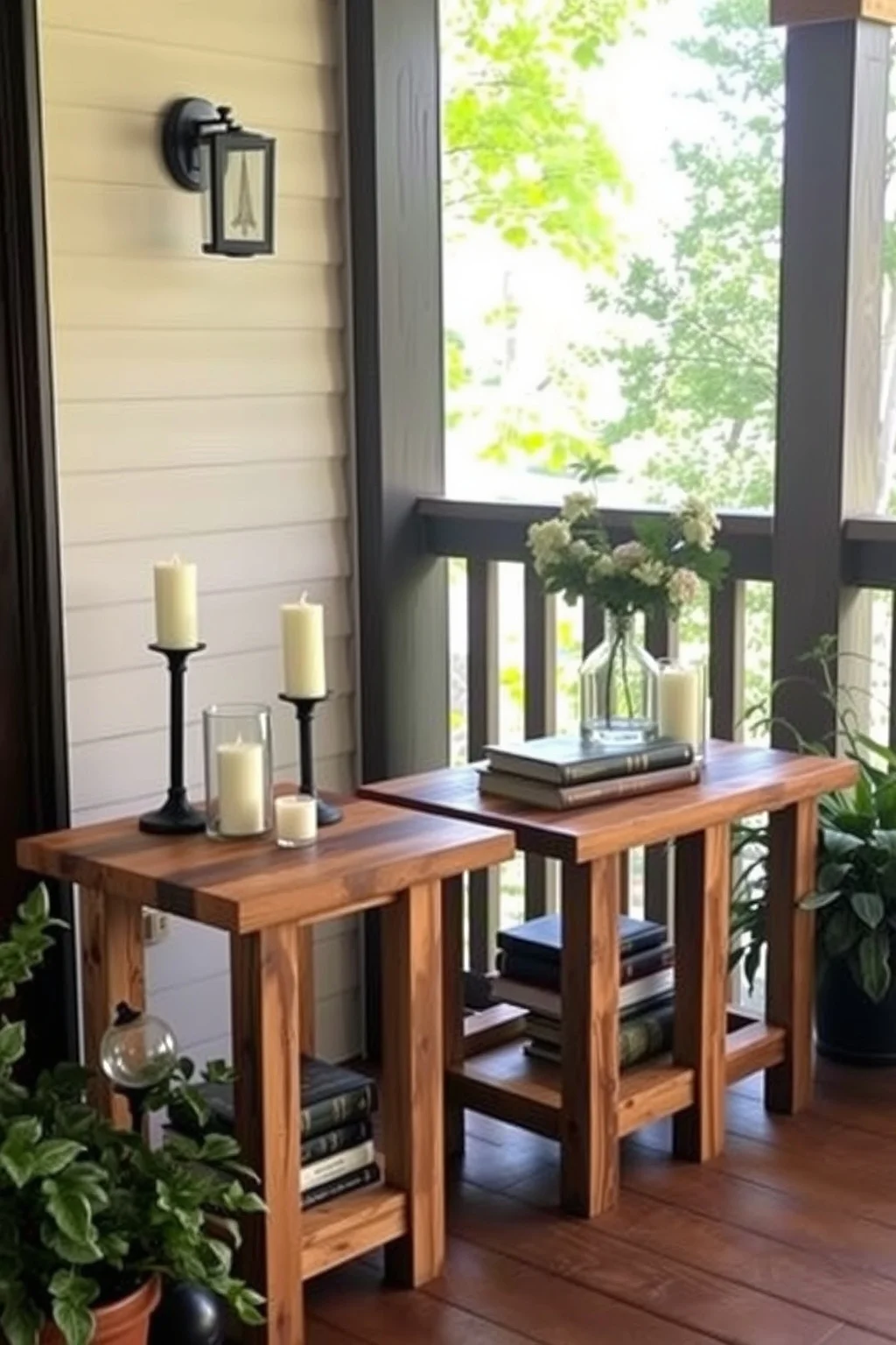 13. Rustic Side Tables