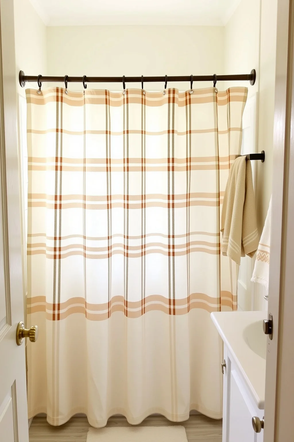 14. Farmhouse Shower Curtain