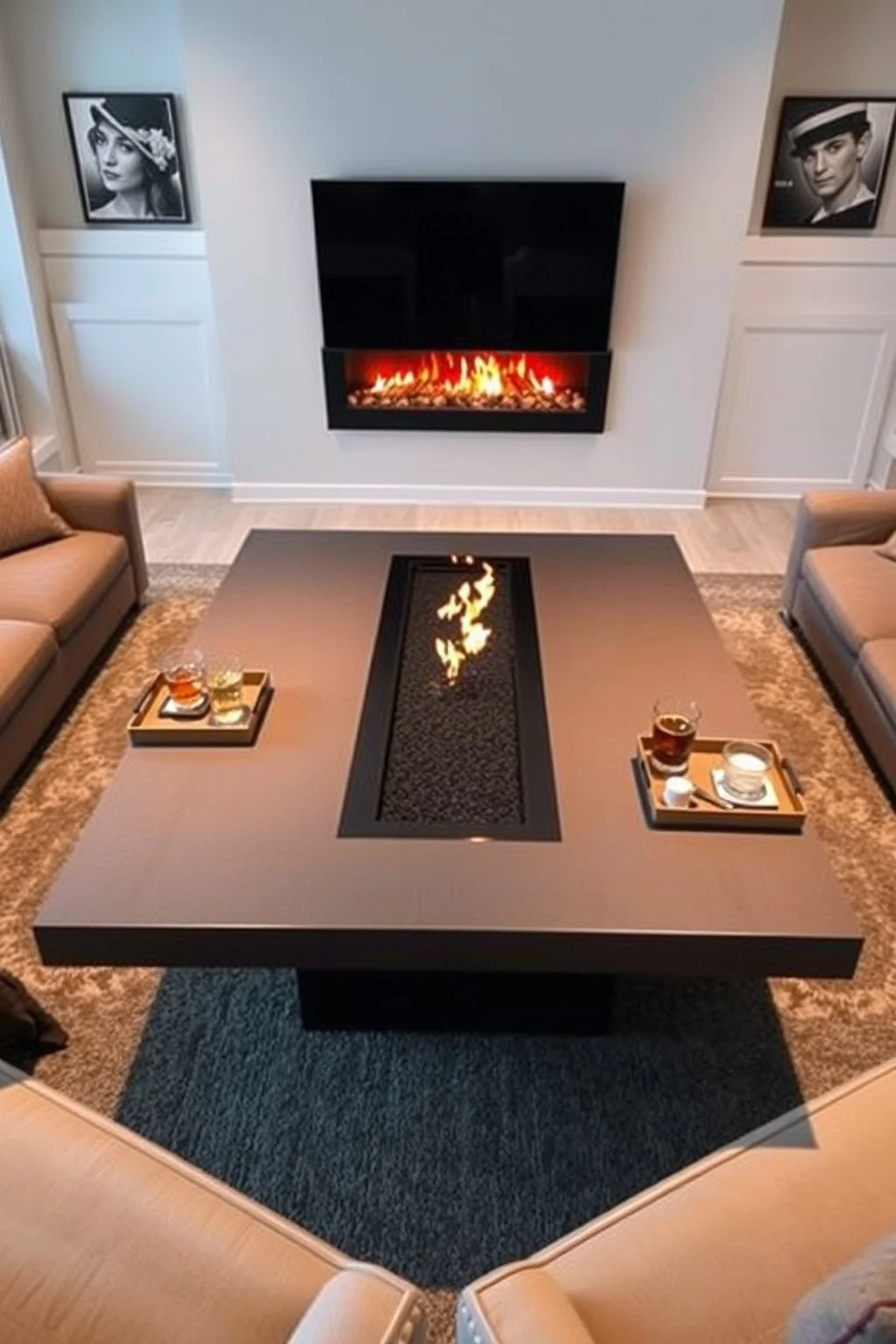 14. Multifunctional Fireplace Table