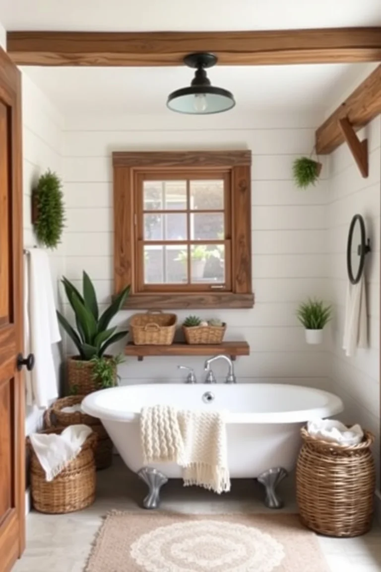 15 Farmhouse Bathroom Ideas That Feel Warm and Cozy