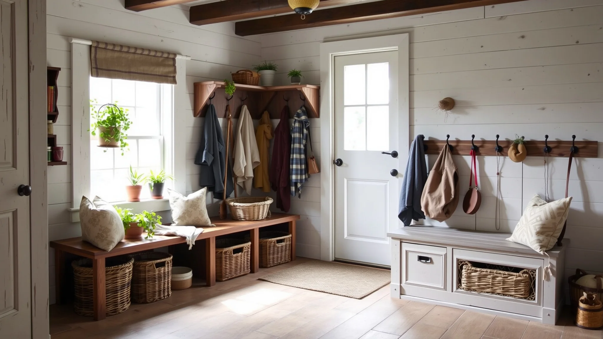 15 Farmhouse Mudroom Ideas That Keep Homes Organized