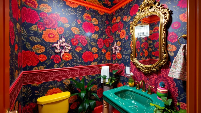 15 Maximalist Powder Room Ideas Full of Bold Personality