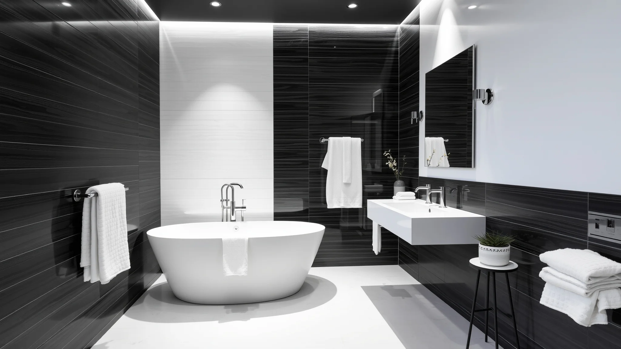 15 Monochrome Bathroom Ideas for a Sleek Look