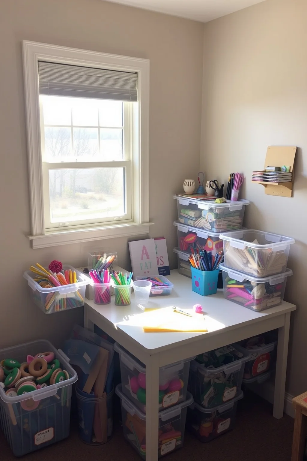 15. Organized Craft Corner