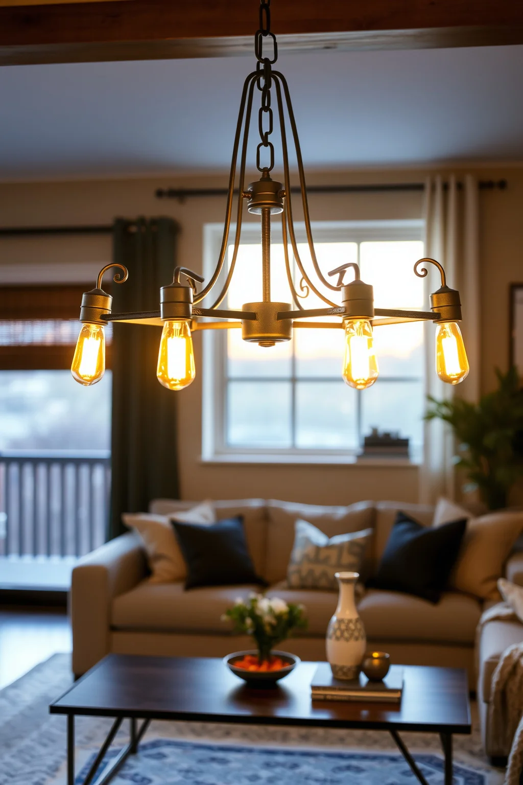 2. Add a Statement Farmhouse Light Fixture