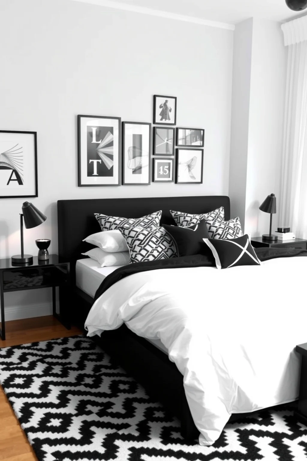 2. Bold Black and White