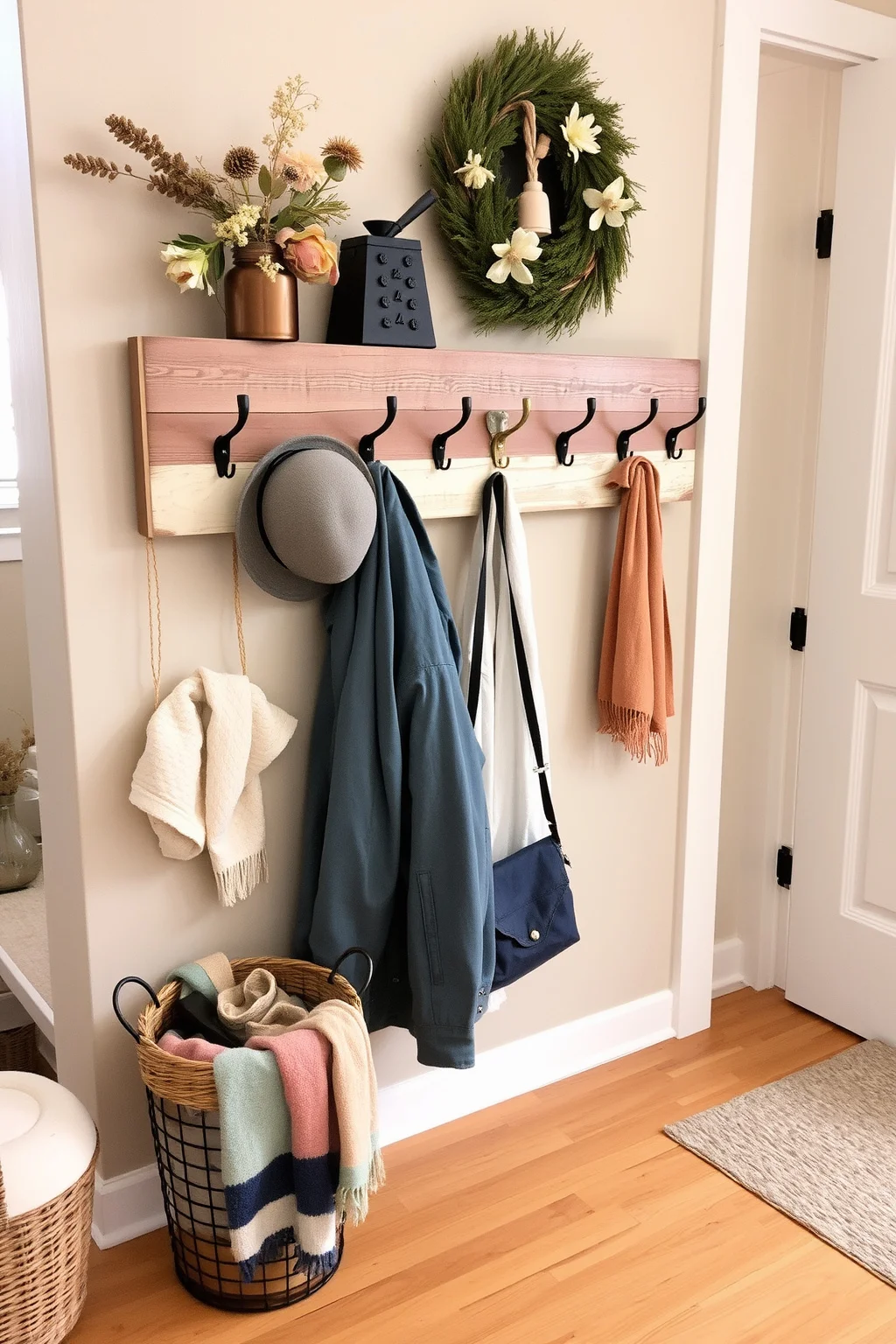 2. Rustic Coat Rack