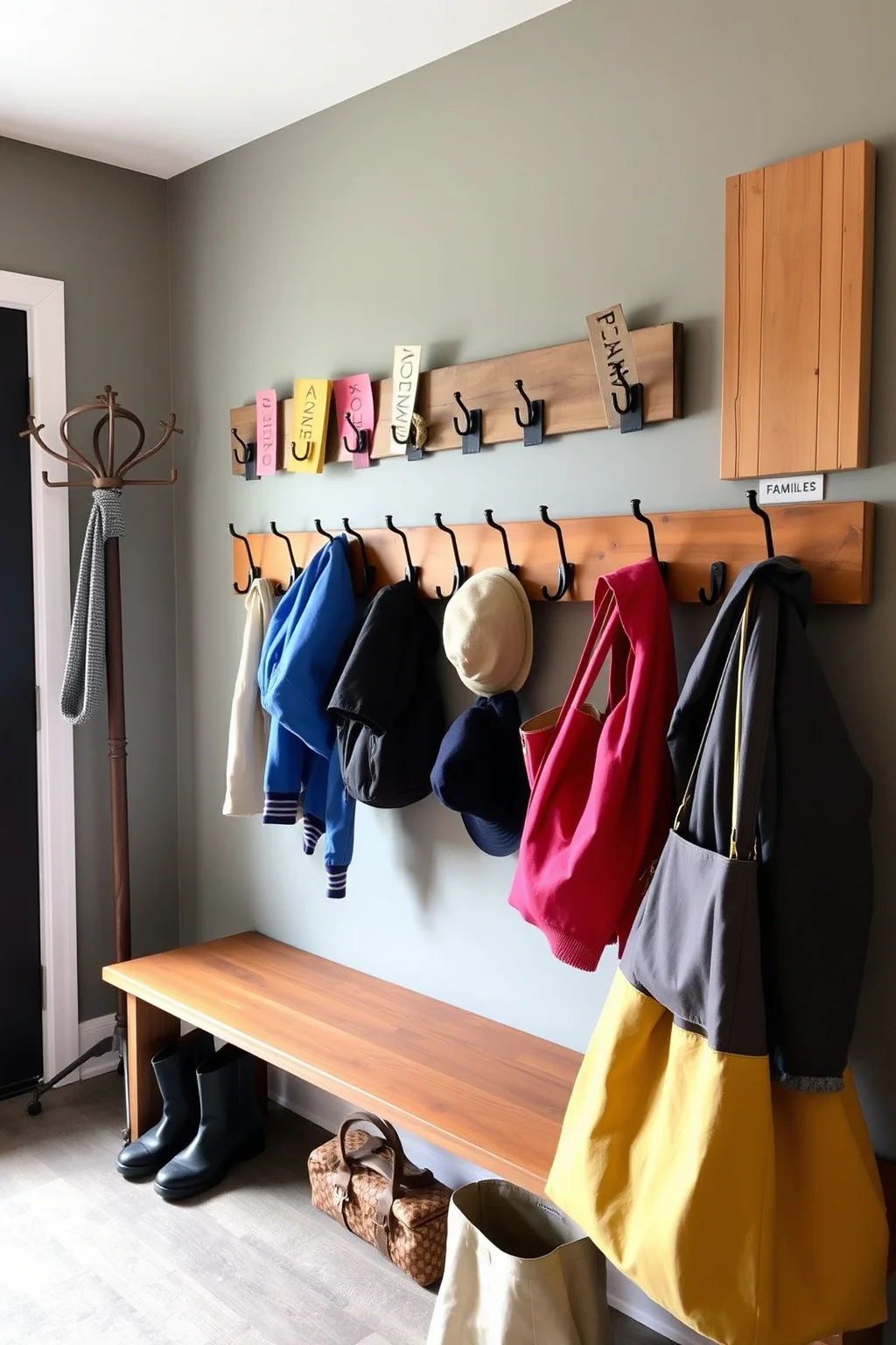 2. Wall-Mounted Hooks
