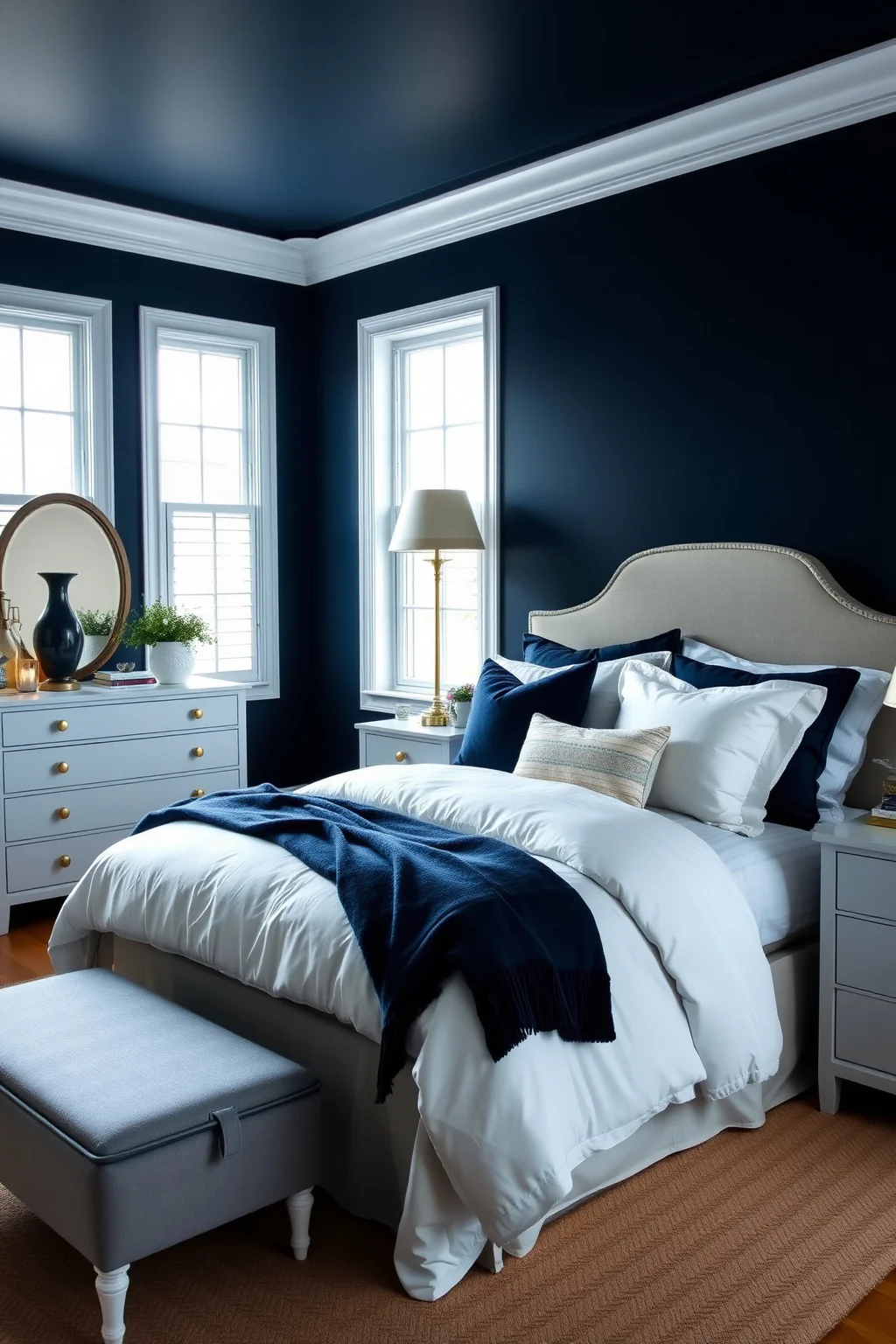 3. Classic Navy and White