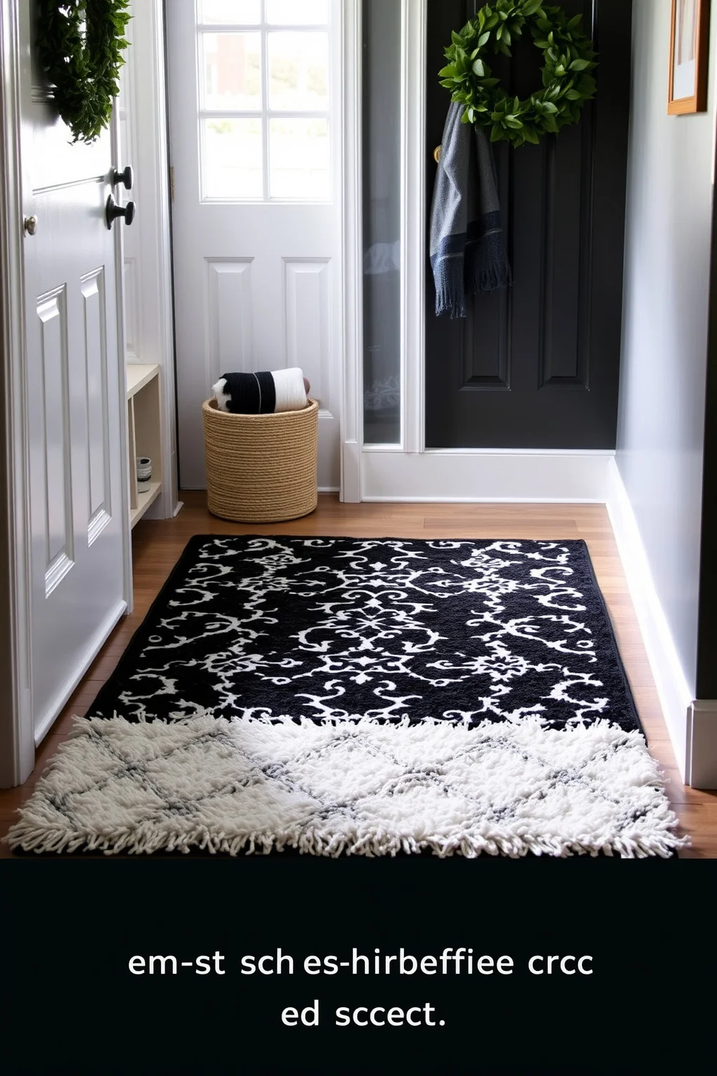 3. Monochrome Rug