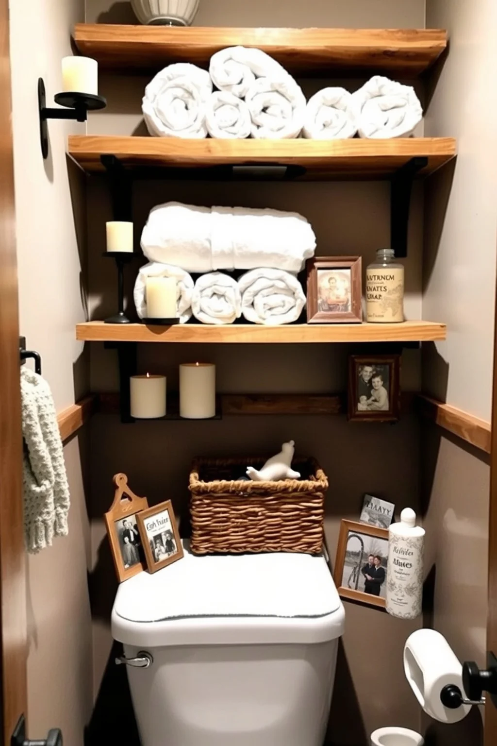 3. Rustic Shelving