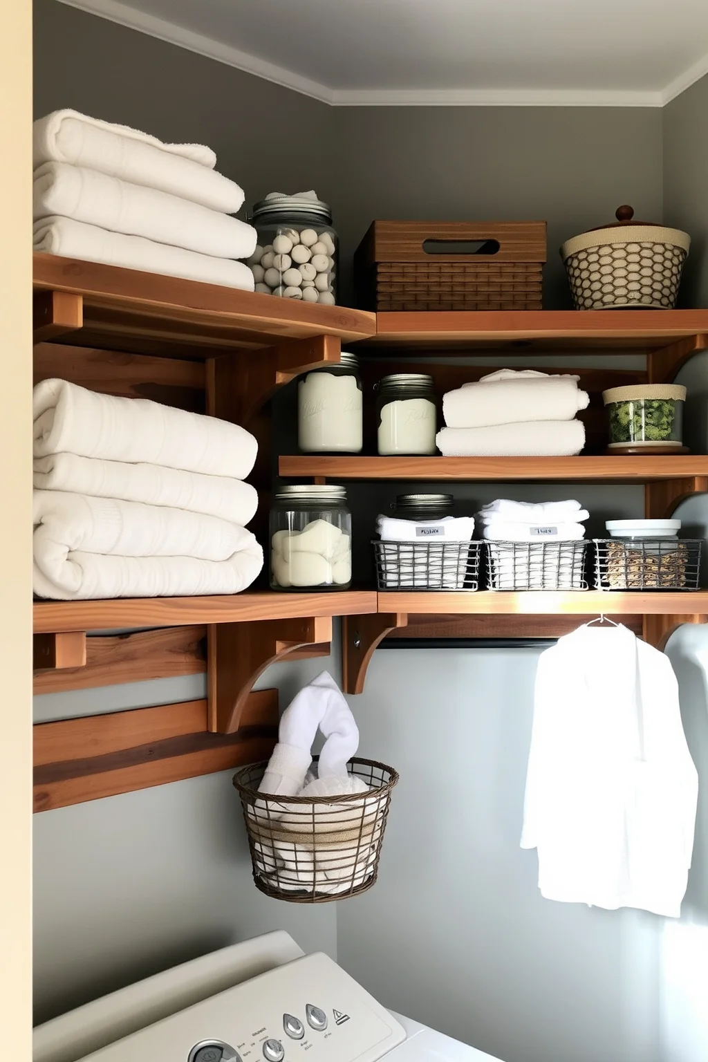3. Rustic Shelving