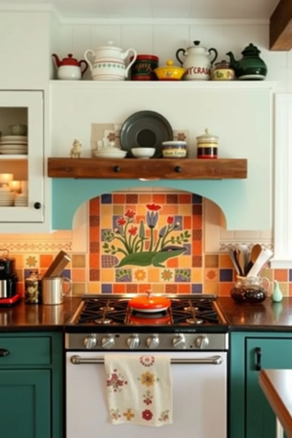4. Charming Backsplash