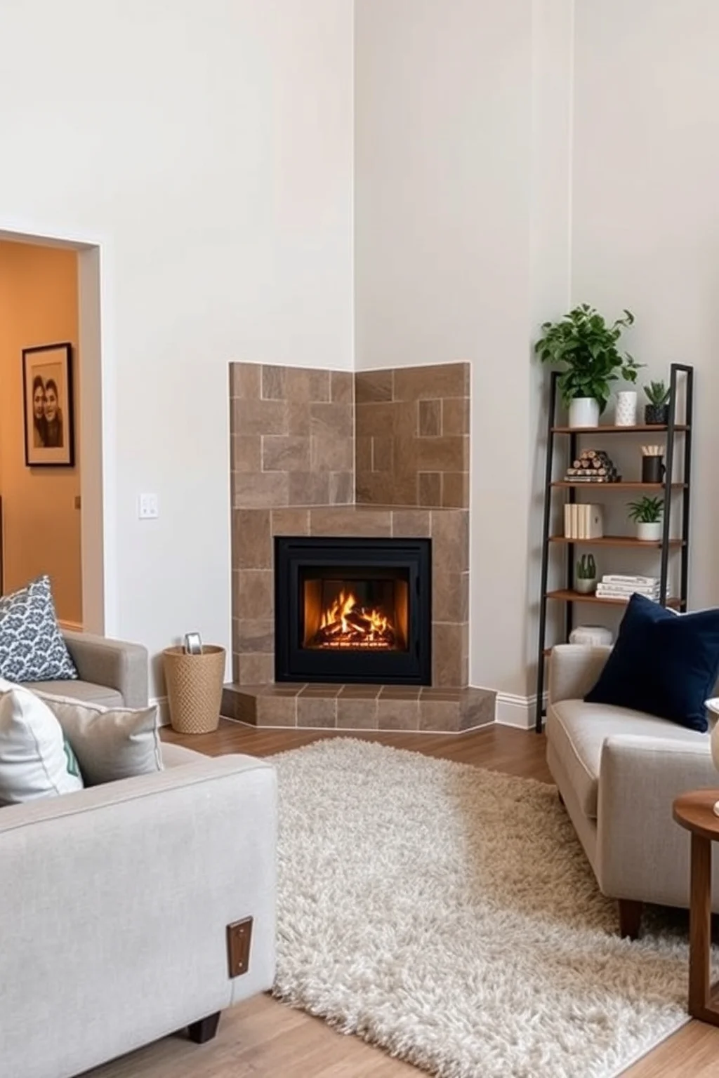 4. Corner Fireplace