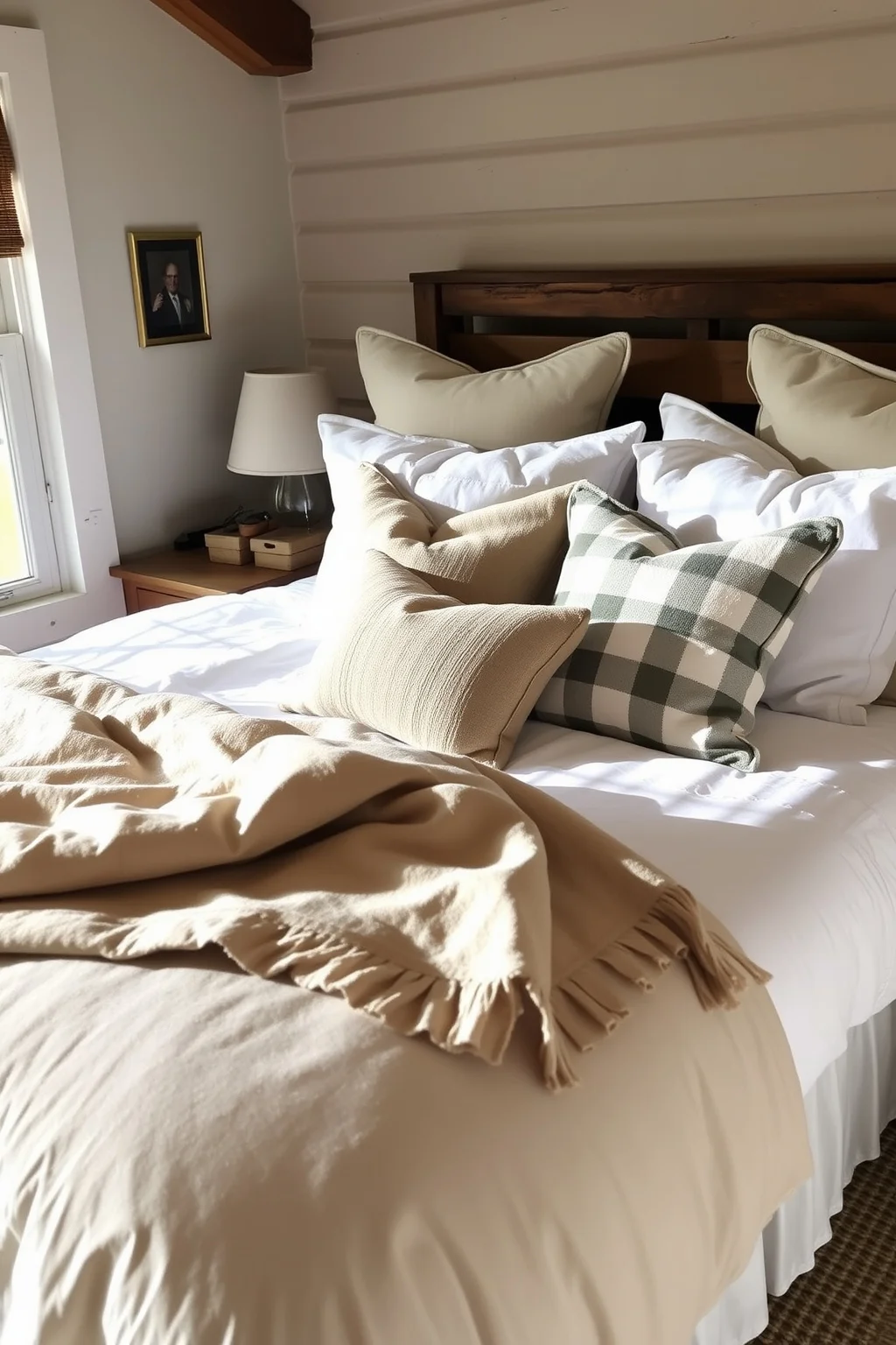 5. Farmhouse-Style Bedding