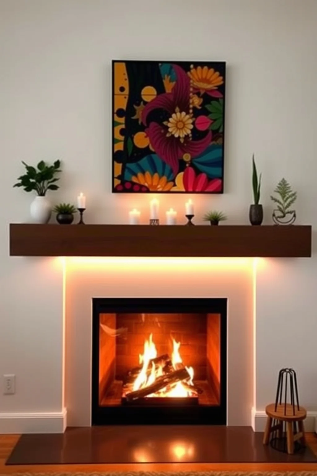 5. Floating Mantel