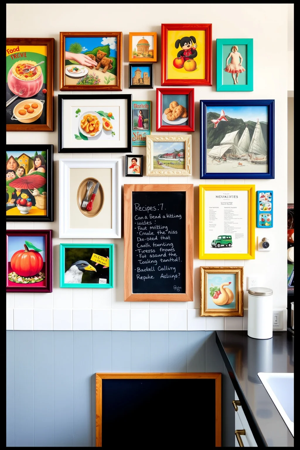 5. Gallery Wall of Artwork