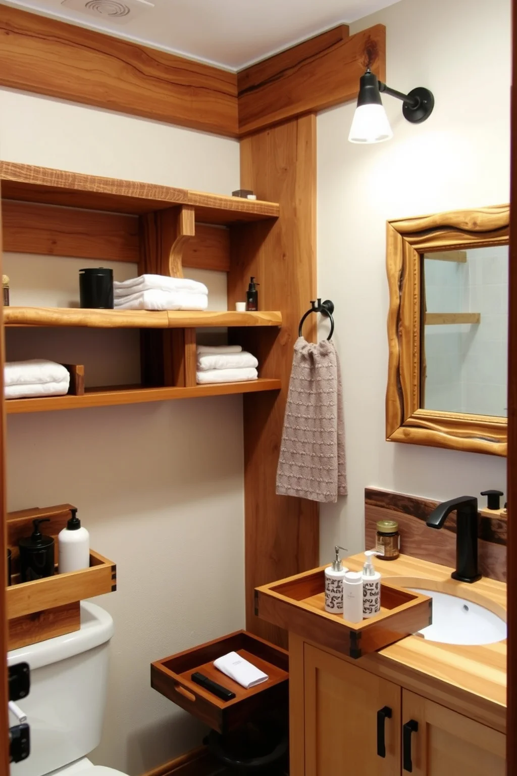 5. Natural Wood Accents