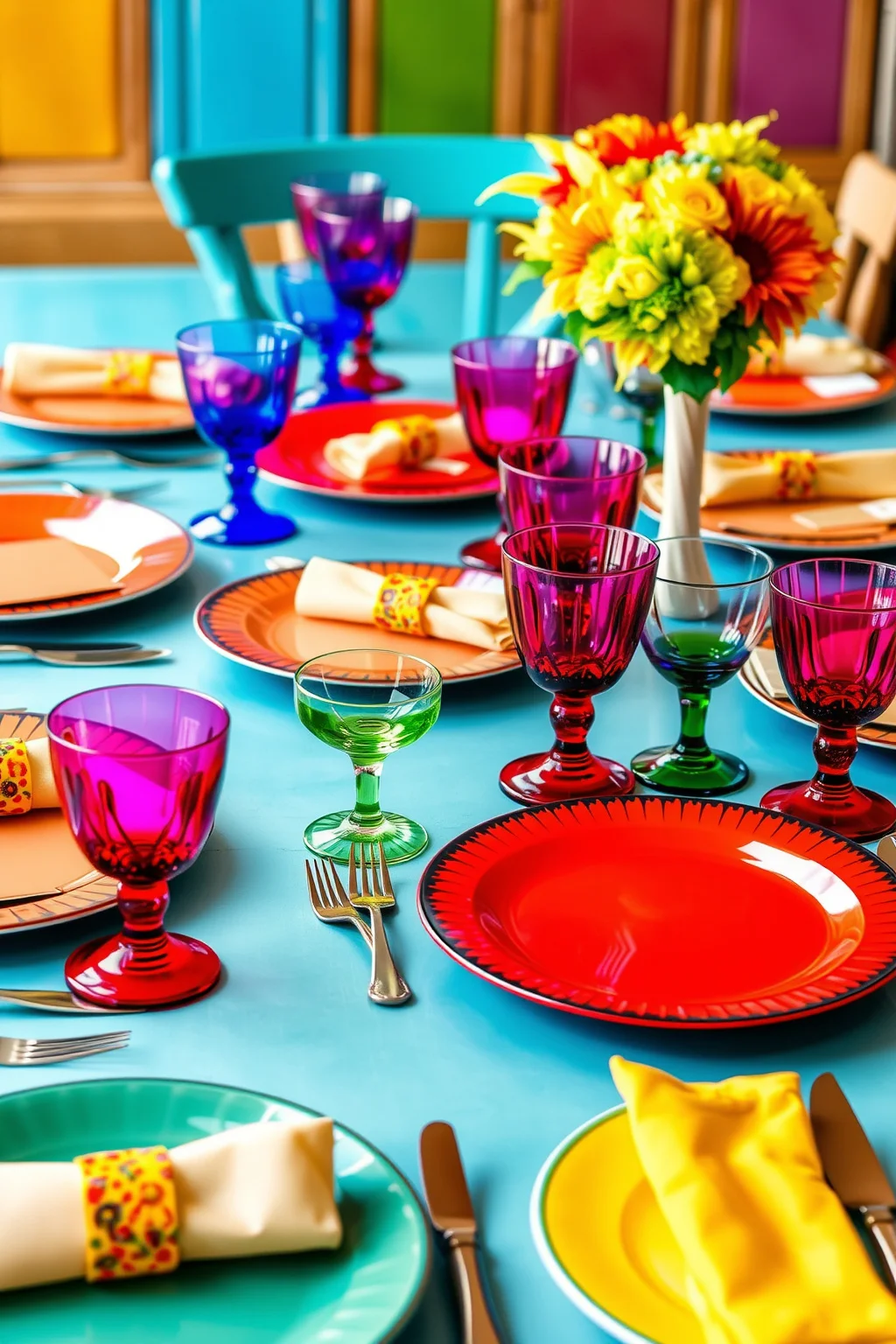6. Colorful Tableware