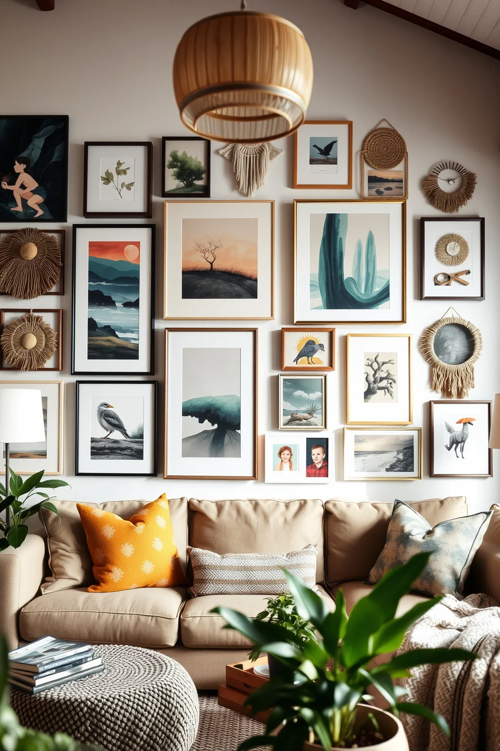 6. Eclectic Art Displays