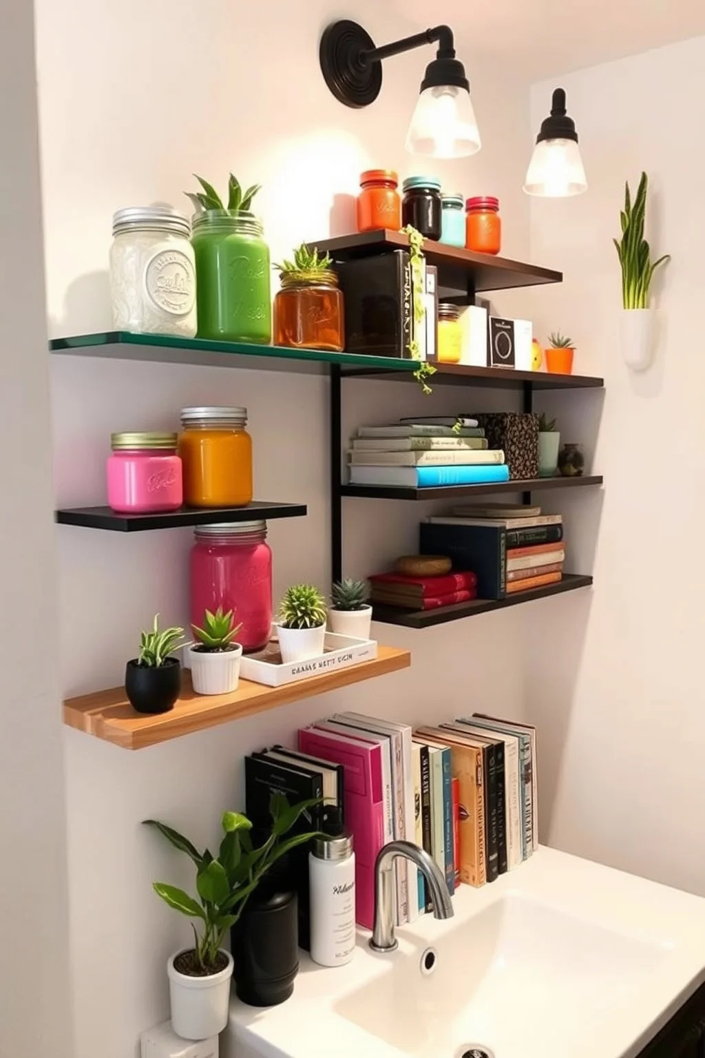 7. Eclectic Shelving