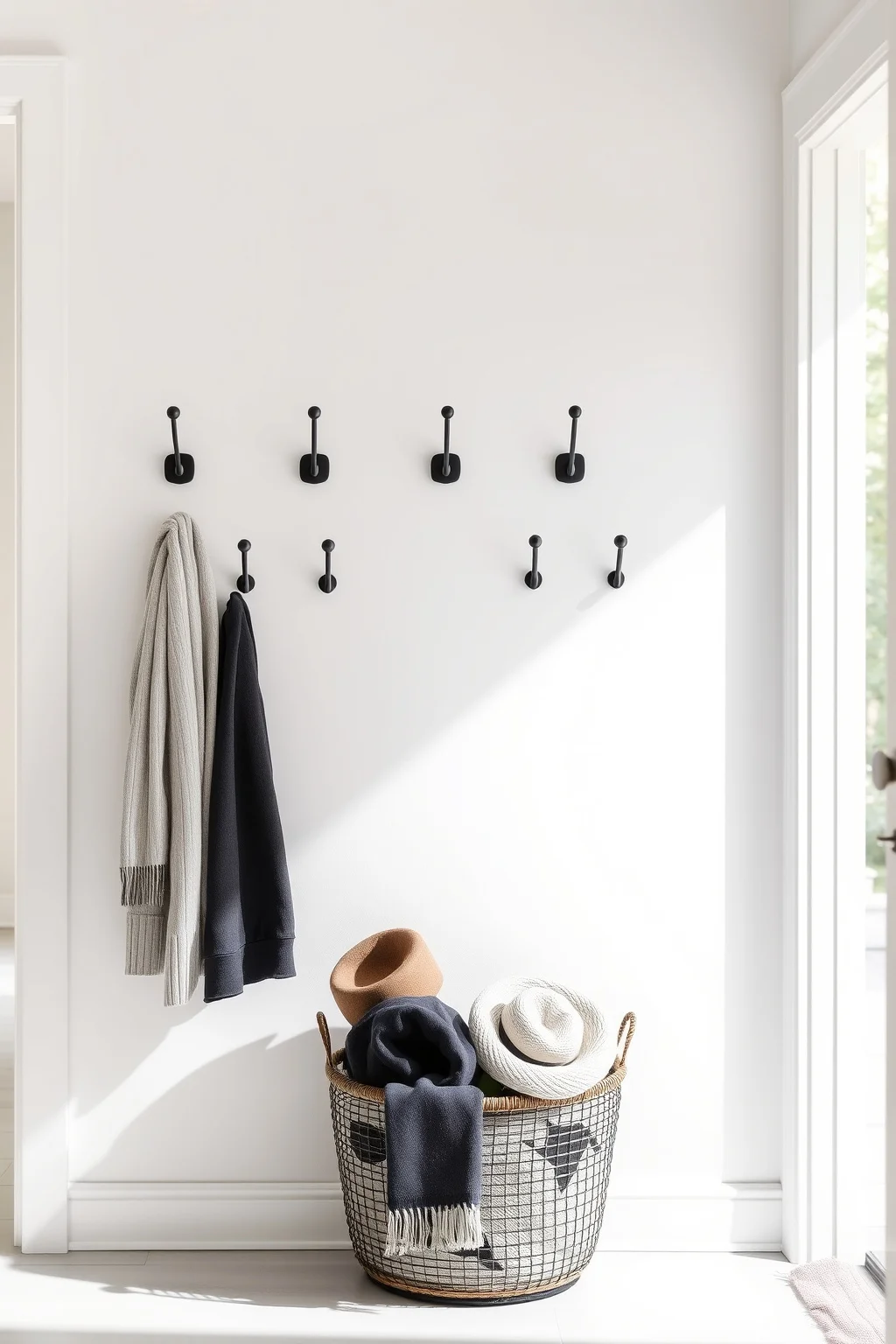 7. Minimalist Coat Hooks