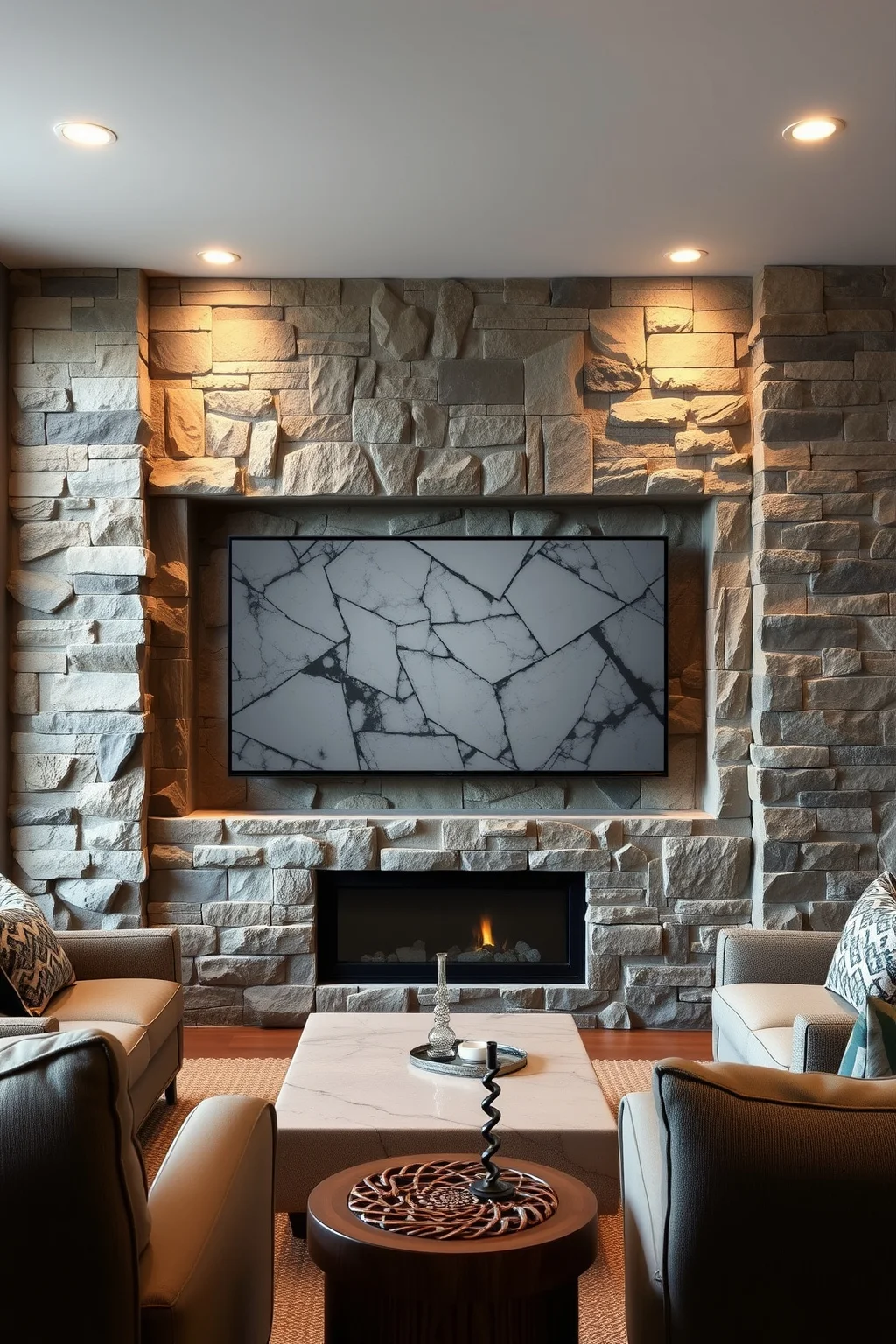 7. Natural Stone Accents
