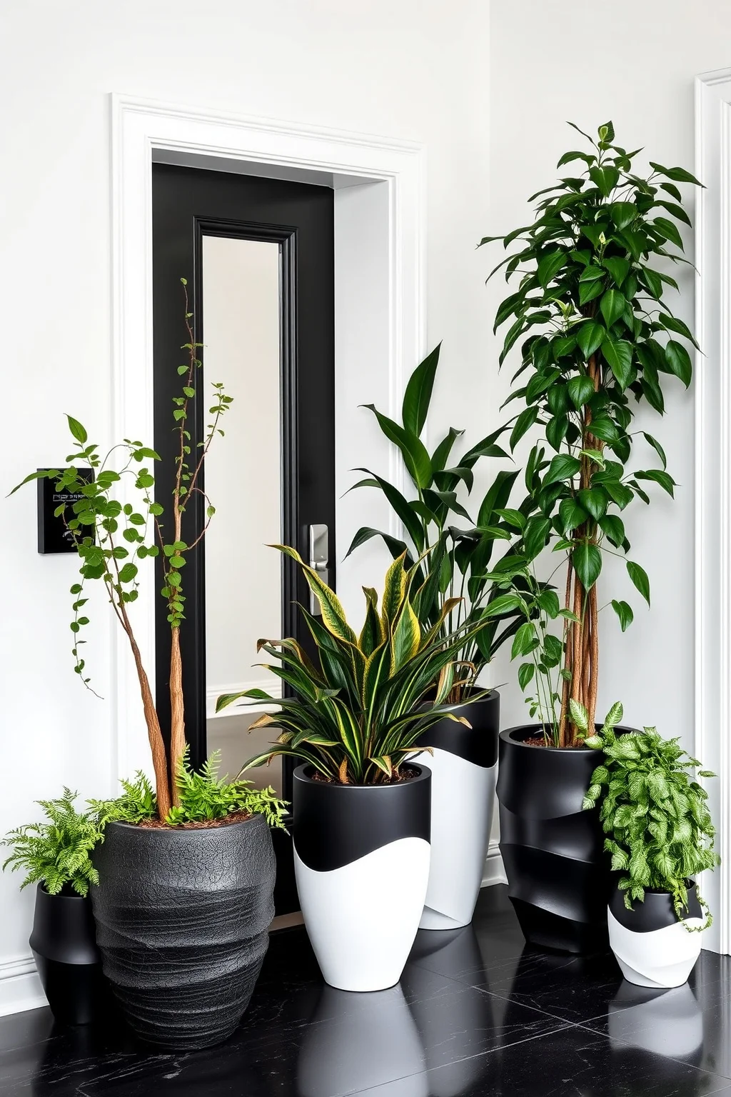8. Monochrome Planters