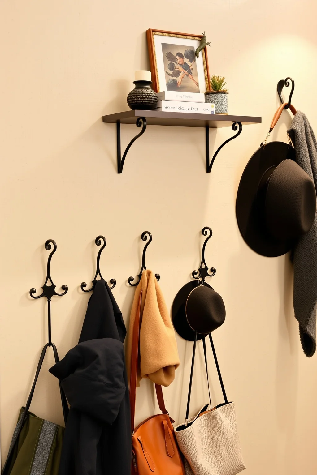 8. Stylish Hooks and Racks