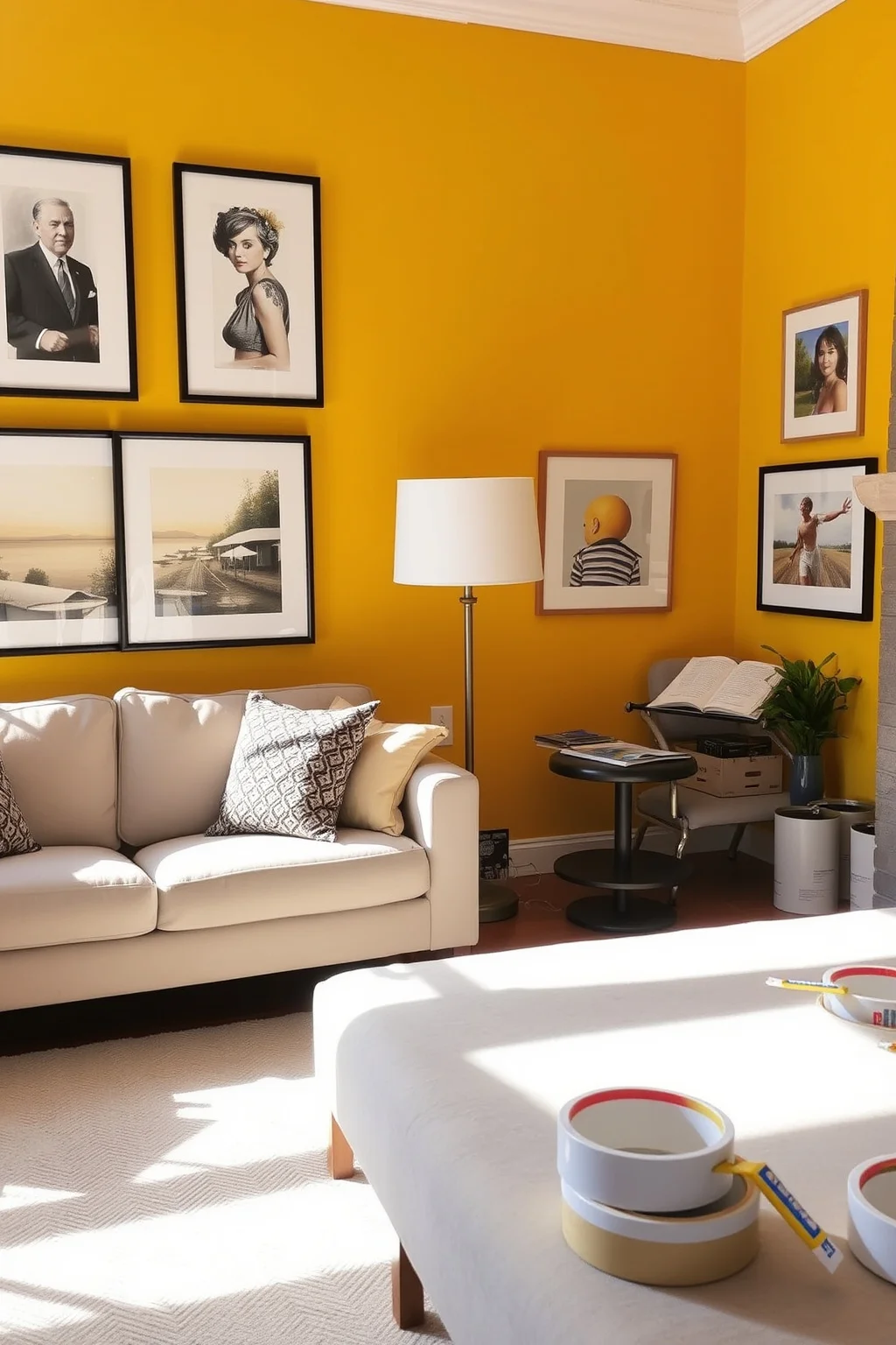 1. Bright Accent Walls