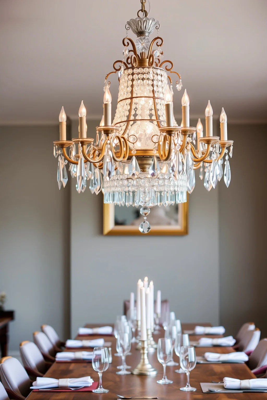 1. Classic Crystal Chandelier