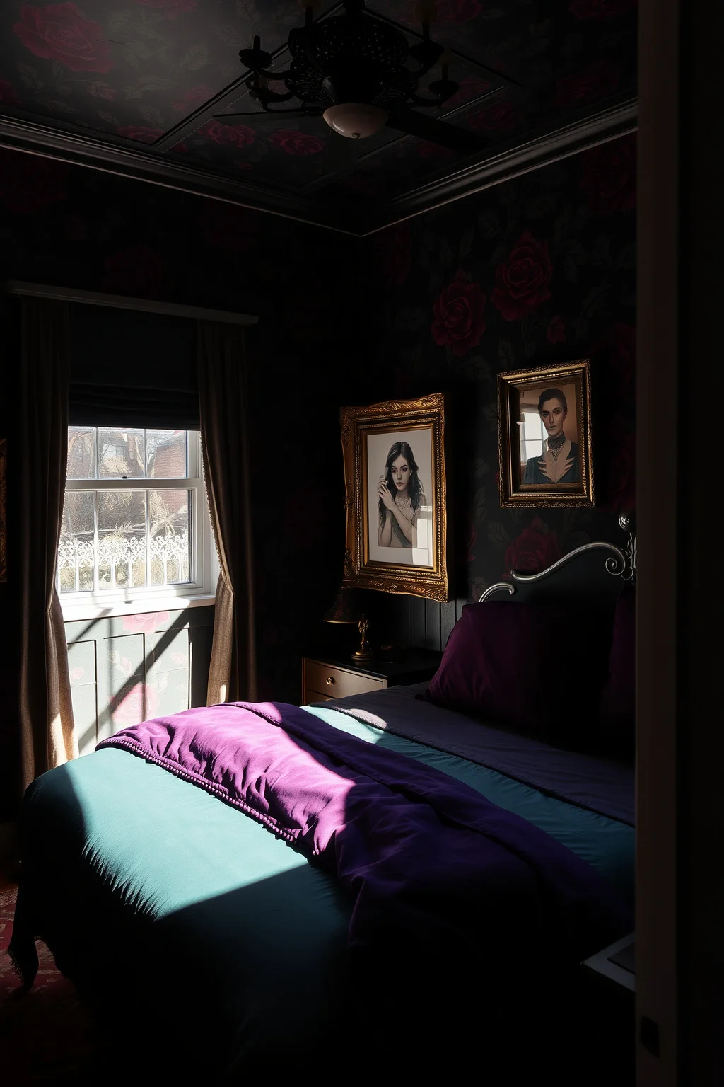 1. Dark Floral Wallpaper