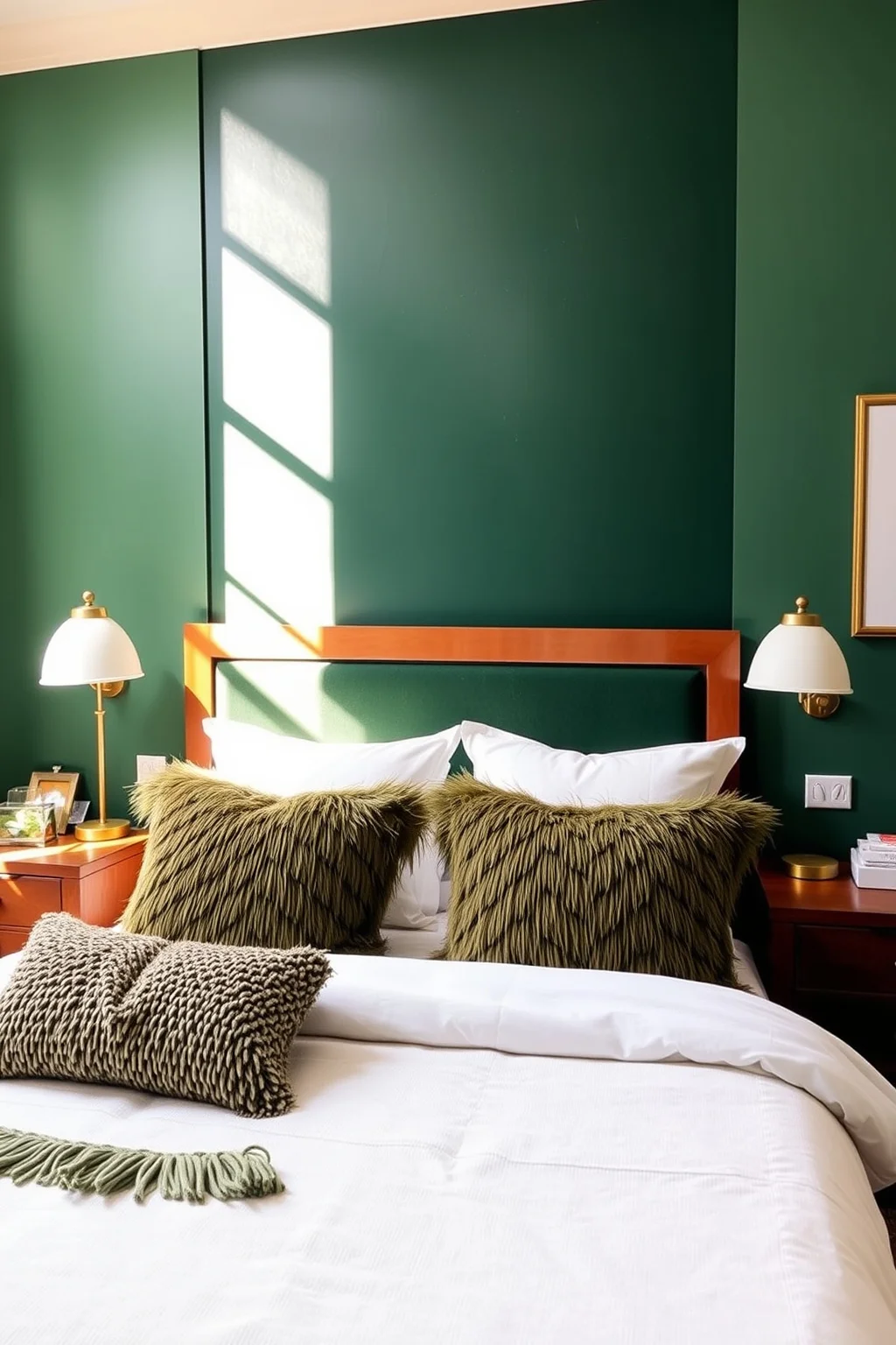 1. Deep Green Accent Wall