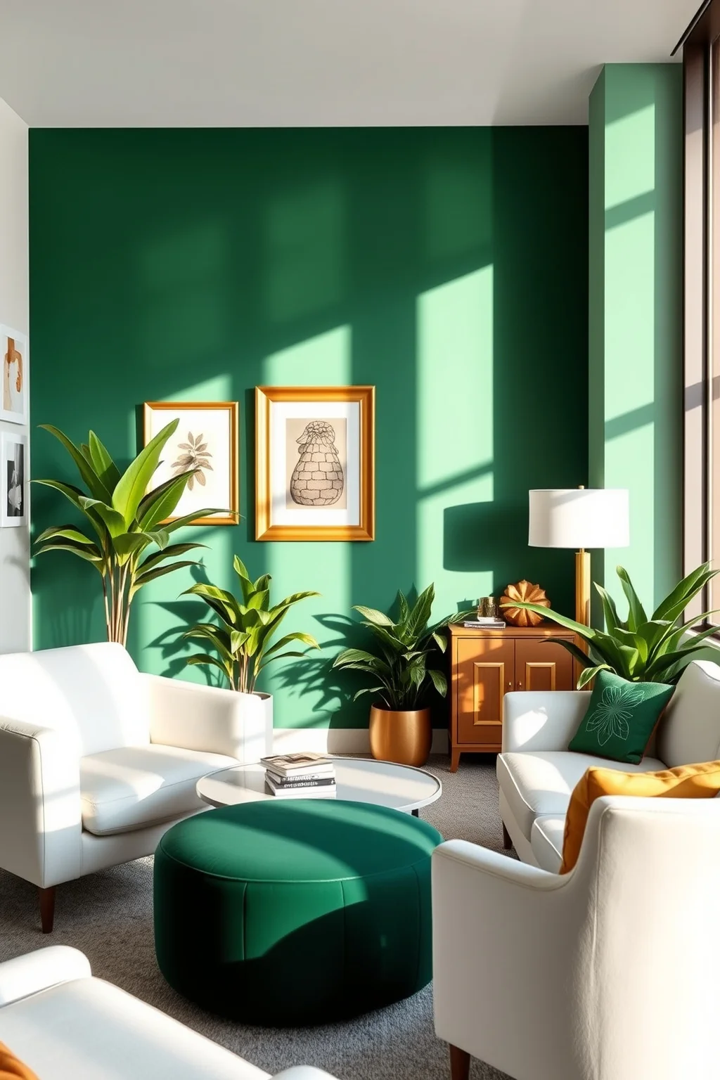 1. Emerald Green Accent Wall