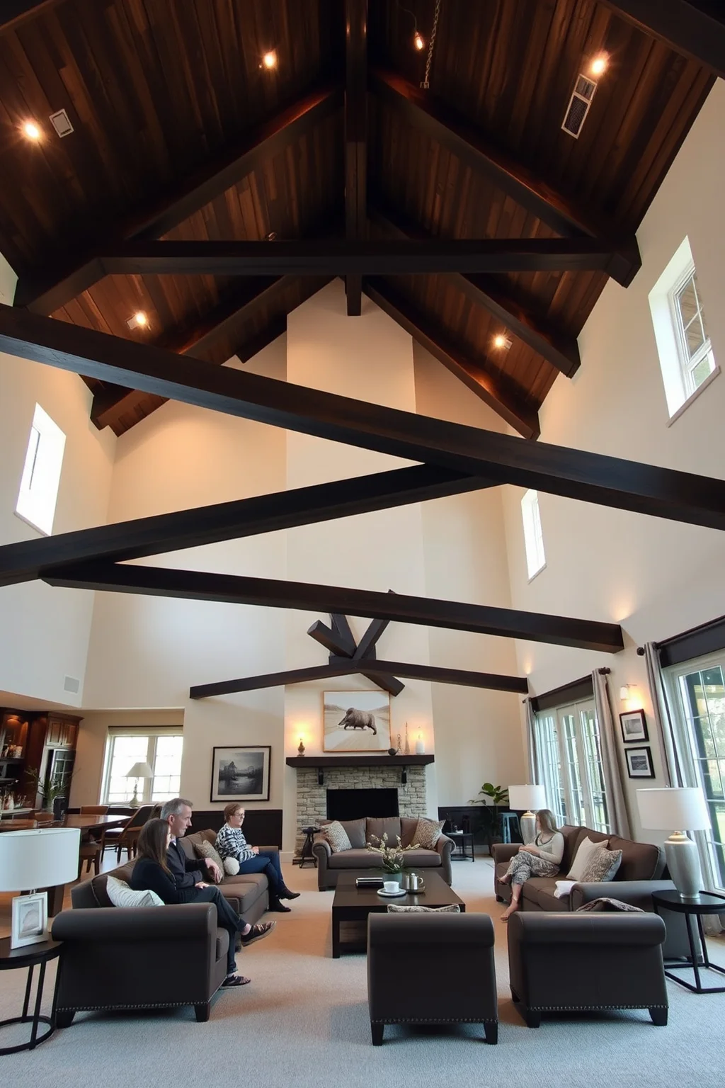 1. Exposed Wooden Beams
