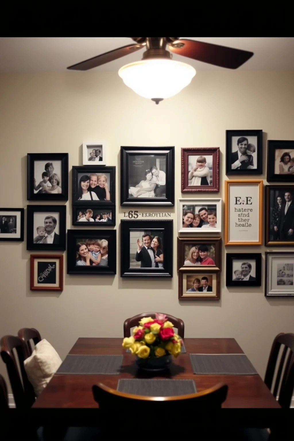 1. Gallery Wall of Family Photos