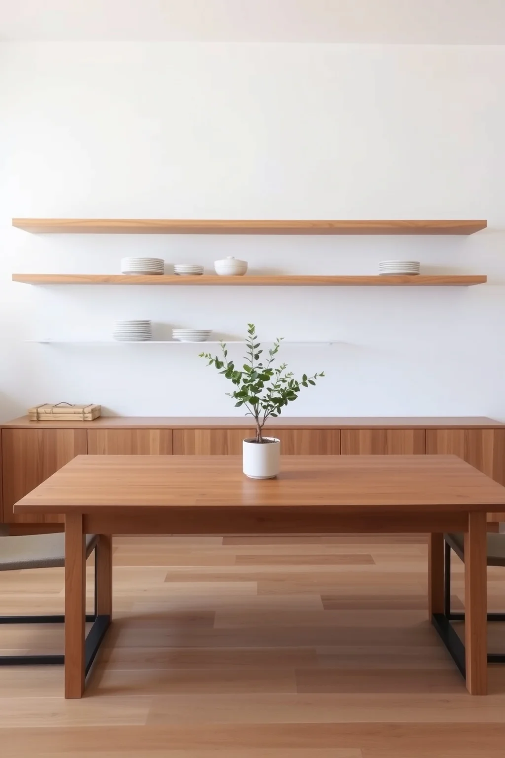 1. Minimalist Wooden Shelves