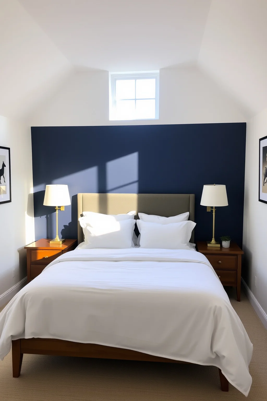 1. Navy Blue Accent Wall